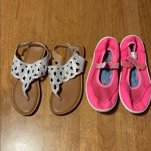 2 pairs girl’s summer shoes sz 3